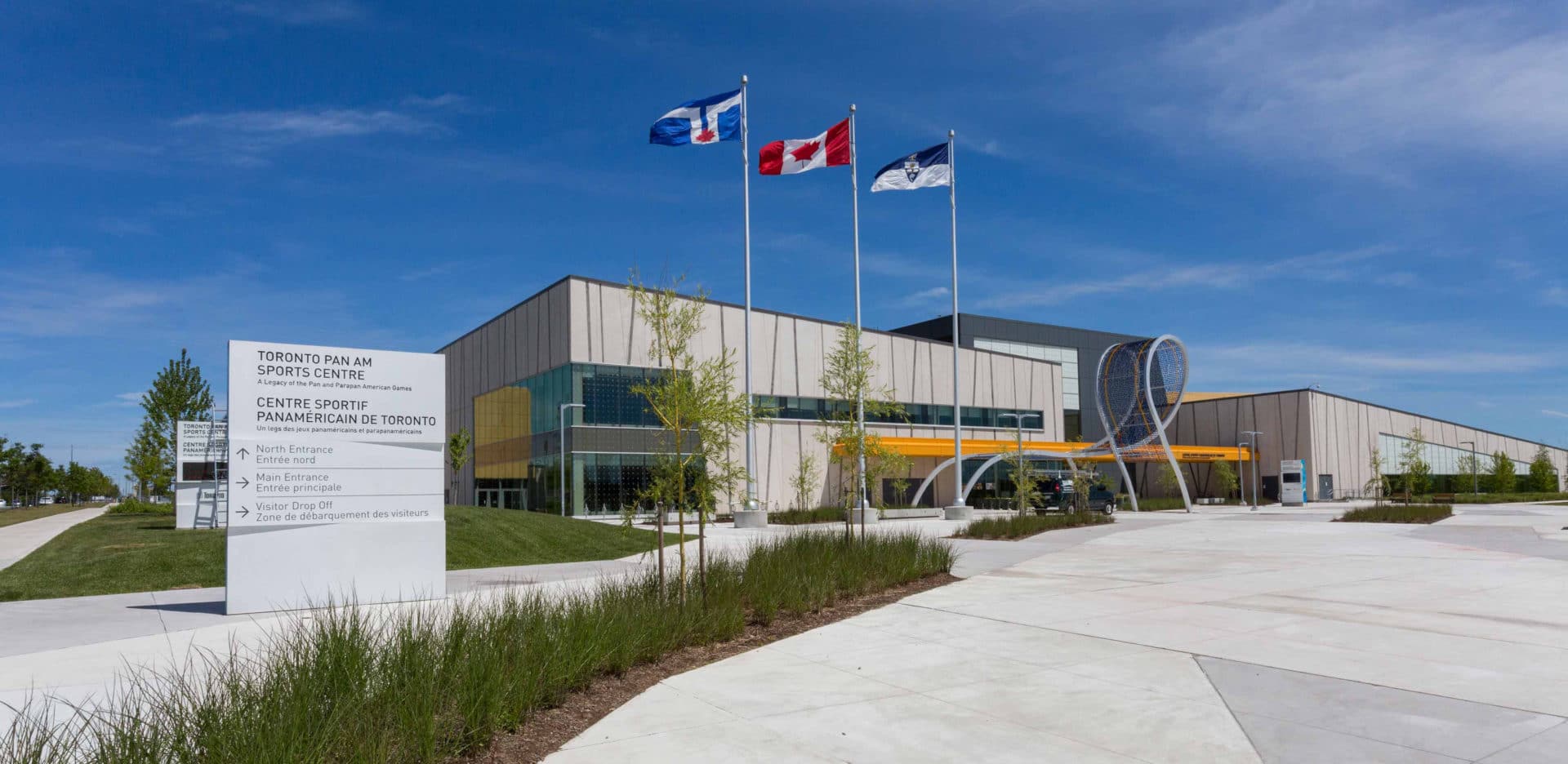 Exterior shot of the Toronto Pan Am Sports Centre