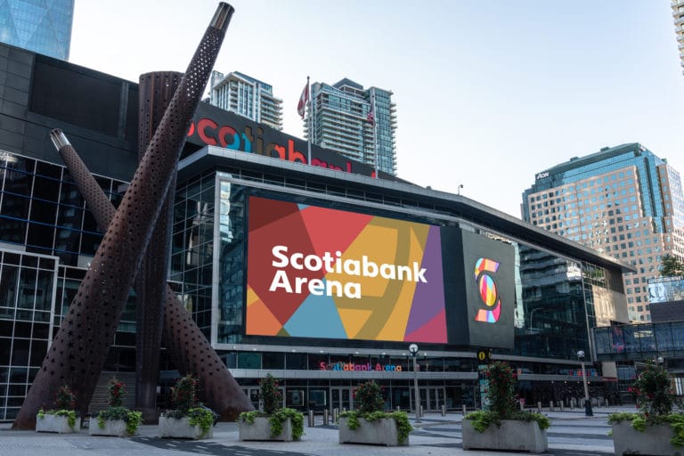 Exterior shot of the Scotiabank Arena