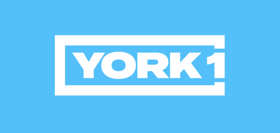York1 logo in white on a blue background