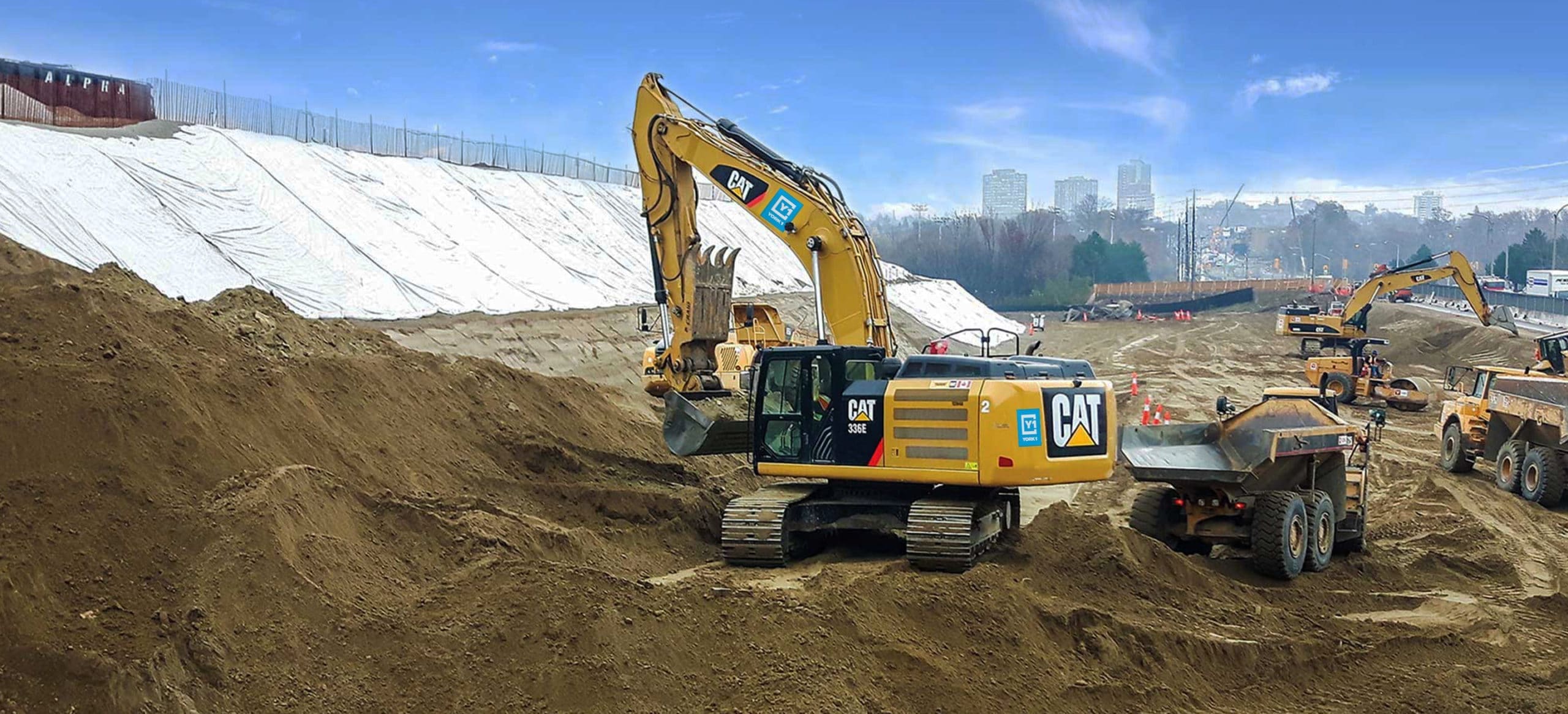 York1 yellow excavator