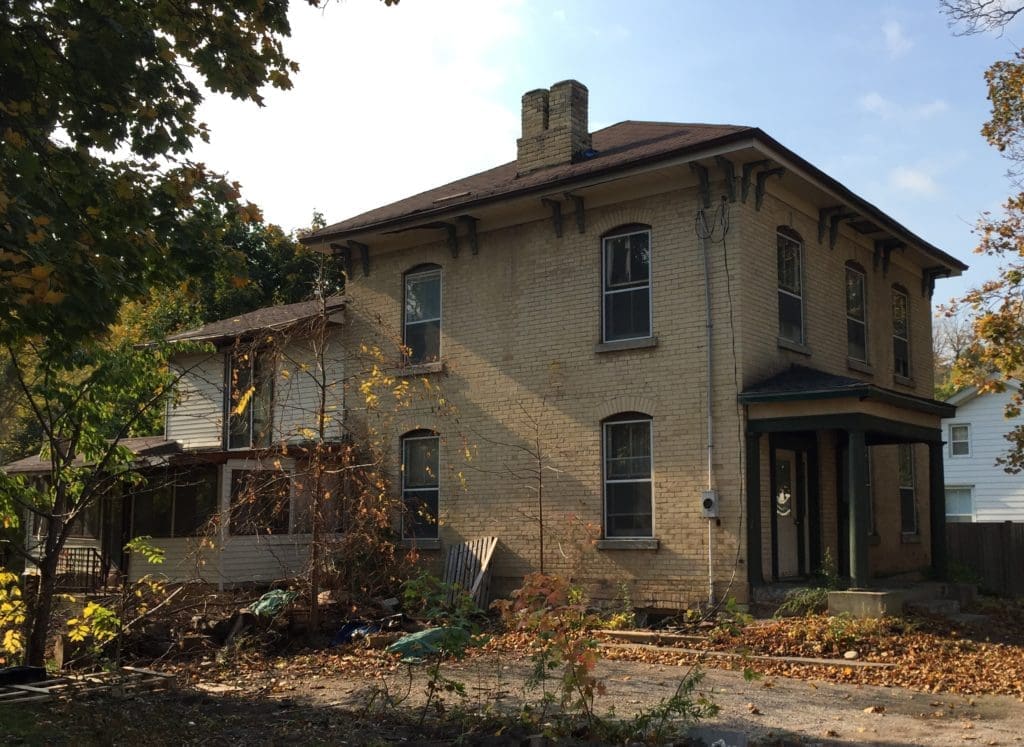 A home prior to residential demolition