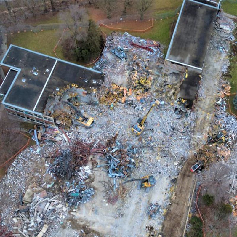 Parkside YORK1 Aerial view of the Parkside demolition project
