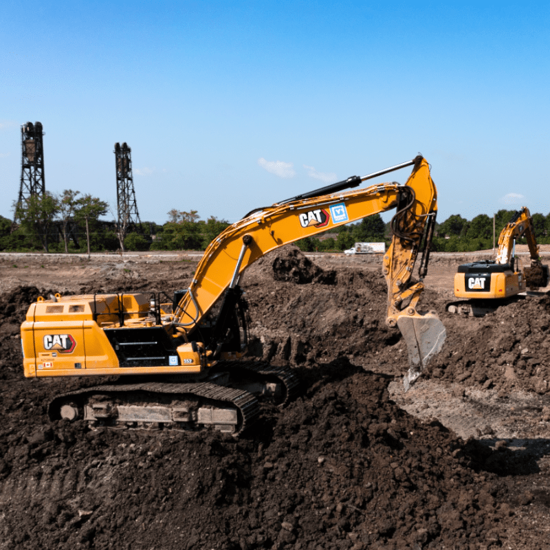 YORK1 excavator digging soil