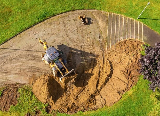 Remediation Work Backhoe Loader