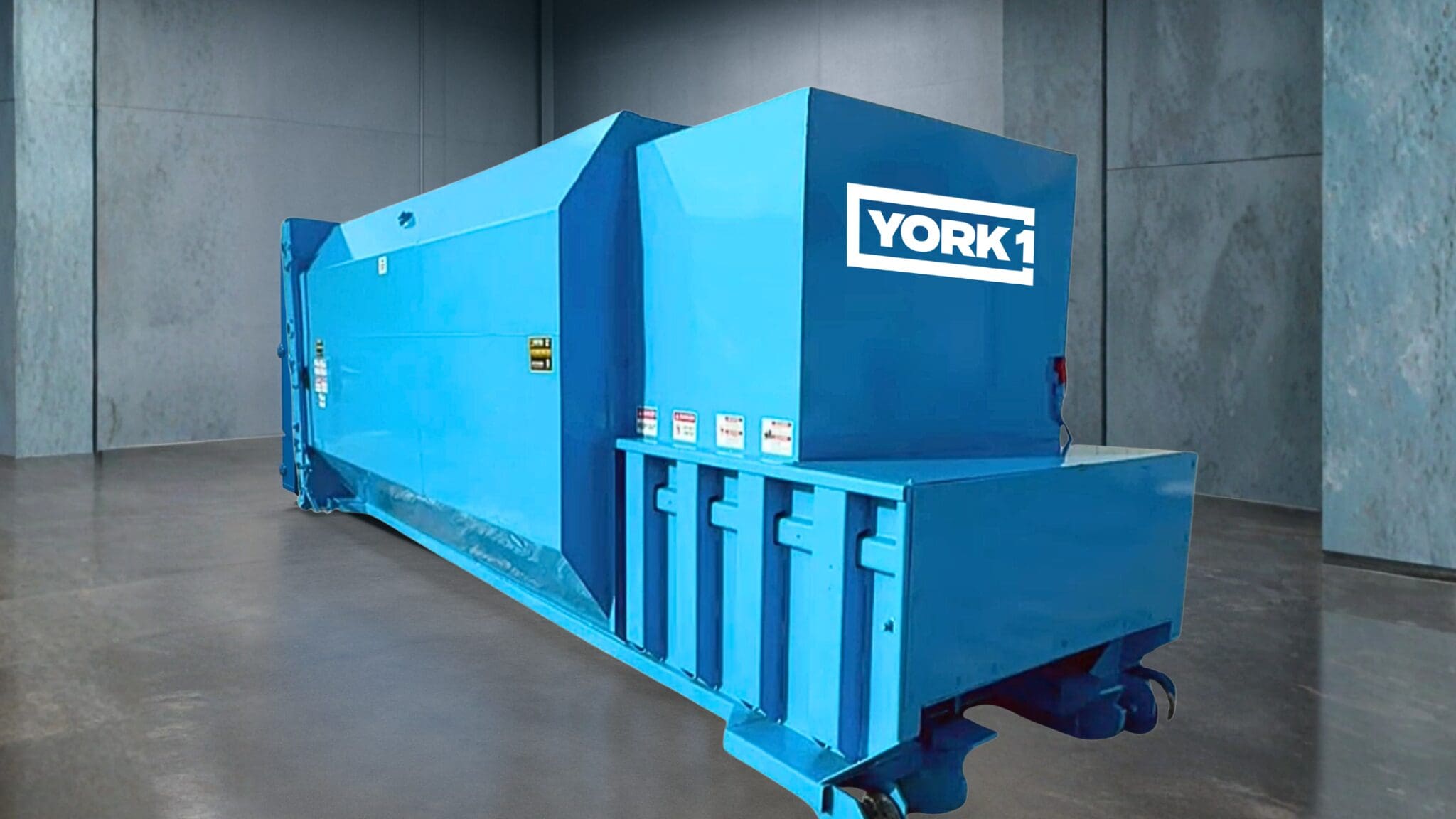 York1 Cyan Commercial Compactor