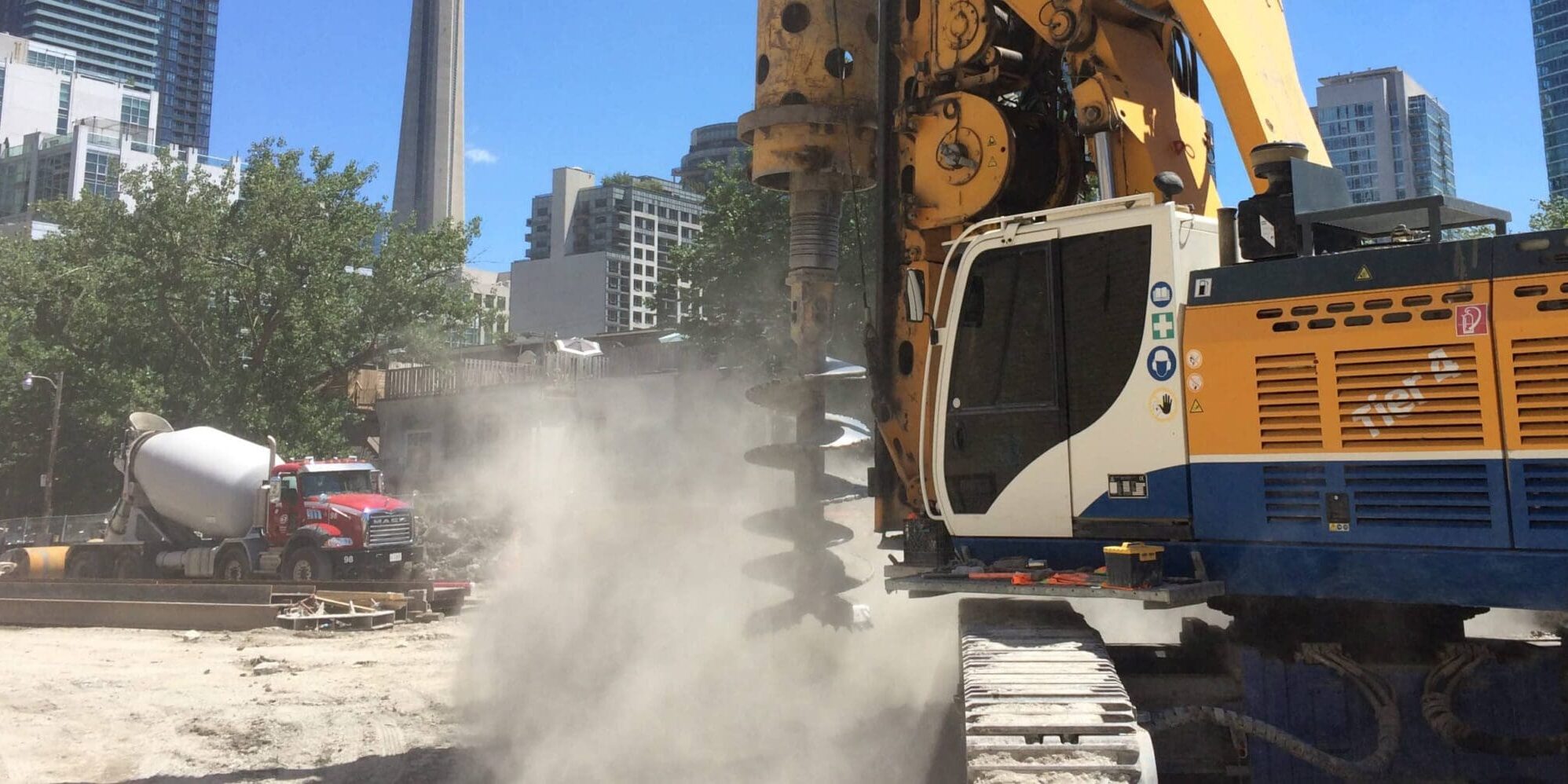 Shoring machine with the CN Tower in the background