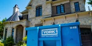 YORK1 Bin rental in front of a home